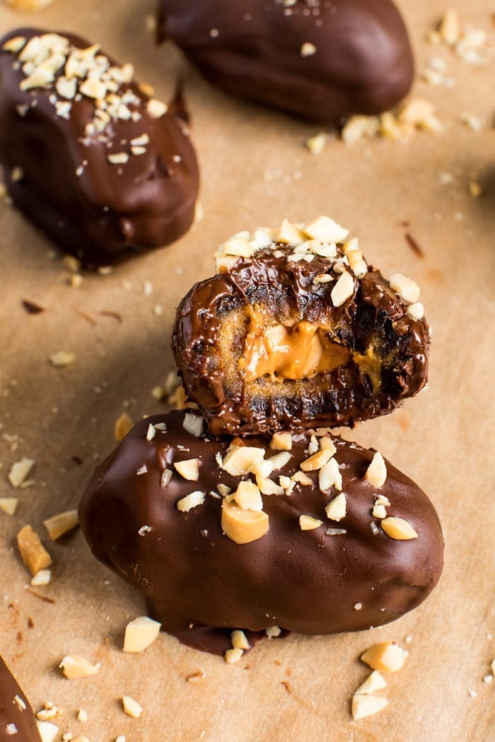 Chocolate Covered Snickers Stuffed Dates exim asian