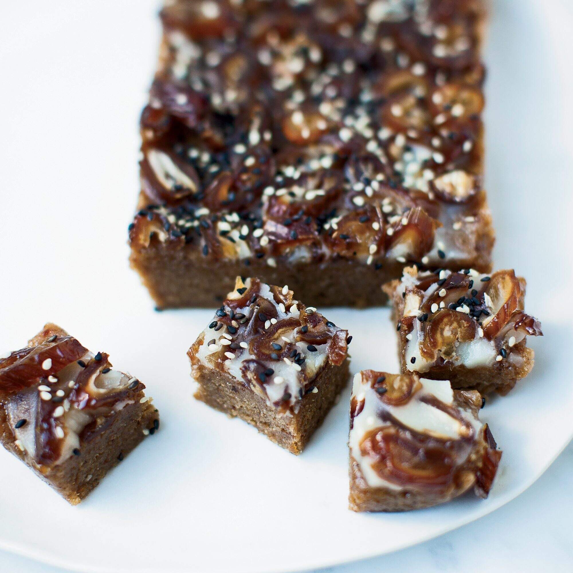 Date and Almond Fudge with Sesame and Coconut exim asian